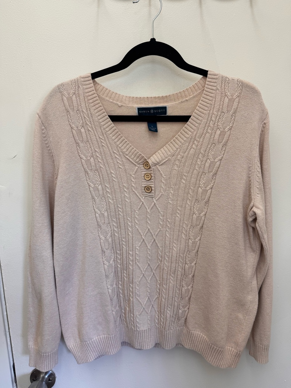 Karen Scott cream sweater